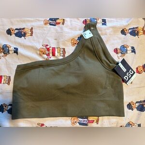 NWT DSG Women's Ribbed One Shoulder Bra